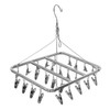 Multifunction Aluminum Alloy Laundry Drying Rack with 26 Clips for