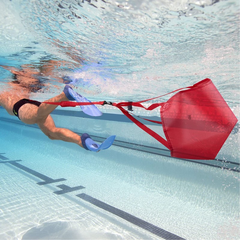 Swimming Strength Training Belt, 360° Rotation Swim Parachute, Nylon Swimming