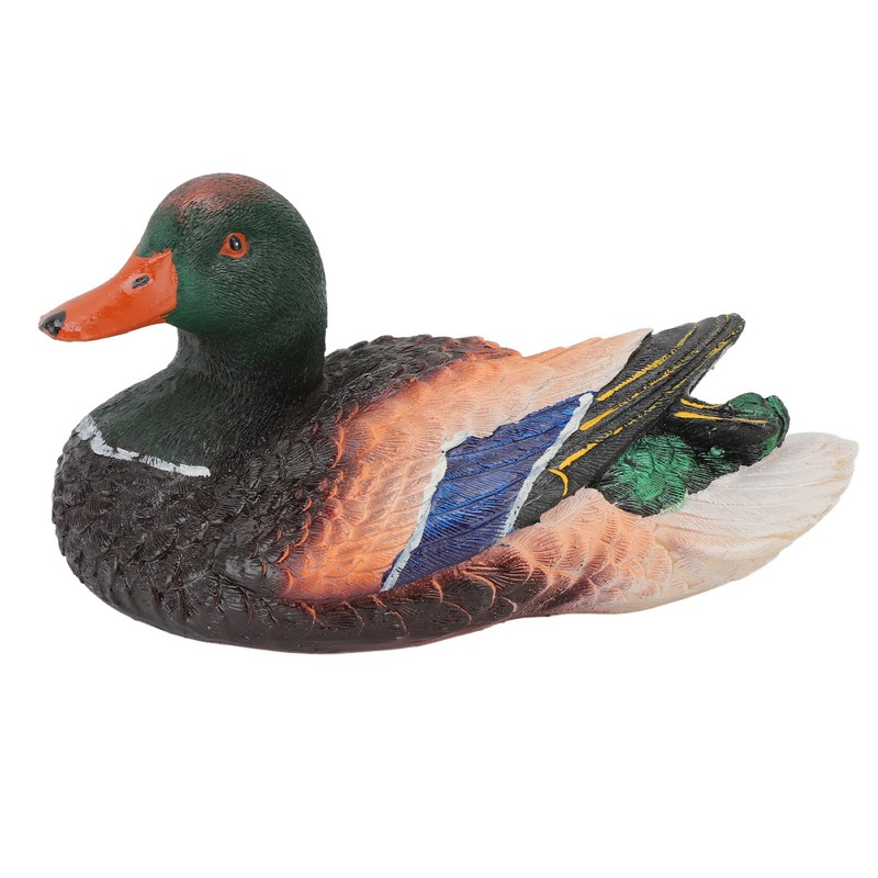 Simulation Water Floating Duck Sculpture Ornament Synthetic Resin Artware Fountain