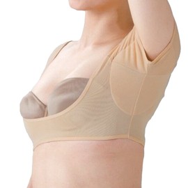 Underarm Sweat Vest, Skin Color Sweat Absorption Fast Drying Short Sleeve Armpit Pads Vest (M)