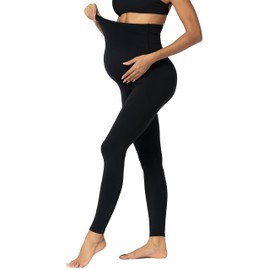 Sunzel Sunzfly Maternity Leggings for Women Over The Belly Buttery Soft Pregnancy Yoga Pants for Fall Work Out Lounge 28" Inseam (Black, Large)