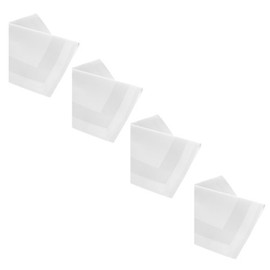 texpot DAMAST Tablecloth, 12 x Napkins, 50 x 50 cm, White, Satin Edge, 100% Cotton, Table Linen, Tablecloths