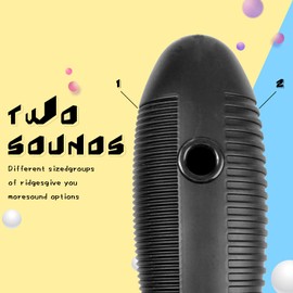 Soulmate Guiro Instrument 3.9"x13" Fish Shaped Latin Percussion Instrument with 2 Scrapers Guiro Shaker Musical Training Tool for Beginners and Live Performanc Professional Band Accompaniment, Black