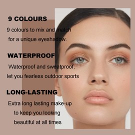 Nude Eyeshadow Palette, Full Matte Eye Shadows Palette For Women Long Lasting Highly Pigmented Blendable Nude Brown Eyeshadow Make-Up Palettes Waterproof Brown Eyeshadow Palette