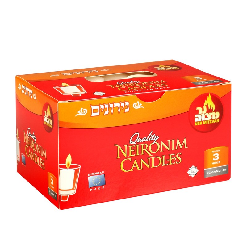 Ner Mitzvah 3 Hour Neironim Candles - Shabbat Neronim and