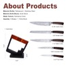 5 Piece Kitchen Knife Set with Block - High Carbon