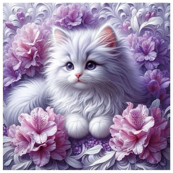 Kulvci Diamond Painting Kits for Adults Cat, Diamond Art Kits