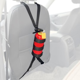 Car Fire Extinguisher Bracket：Adjustable Extinguisher Mount Strap for ​​2.5-3.3lb Extinguisher​​ Use for Universal Truck ATV Car & More Car Roll Bar Fire Extinguisher Mount Holder