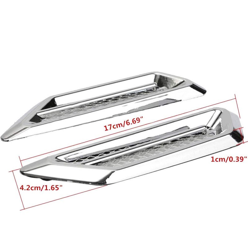 TuTuYa Car Side Mesh Vent, Universal Car Air Flow Chrome
