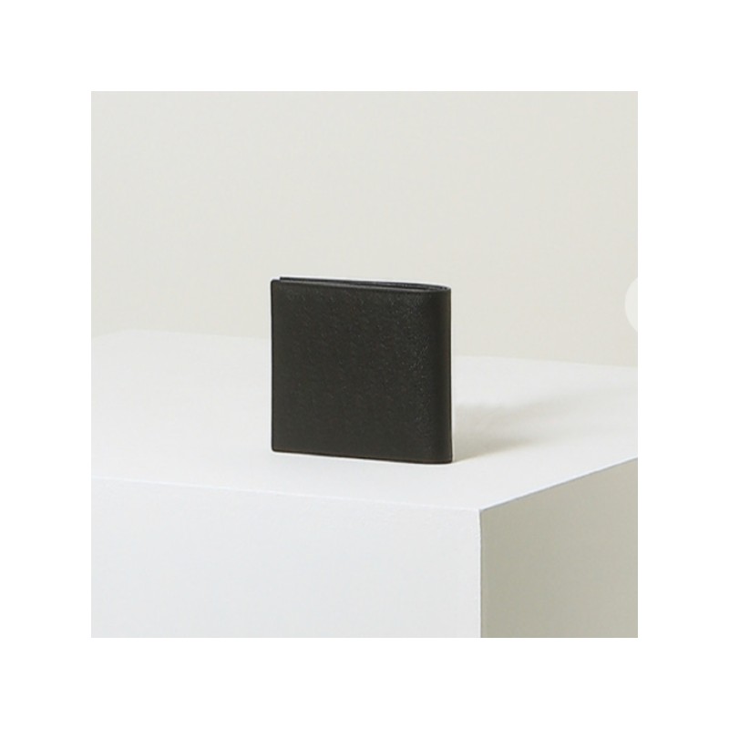 Hazzys (대전신세계)블랙 로고배색 소가죽 반지갑HJWA3F506BK (Daejeon Shinsegae) Black Logo Contrast