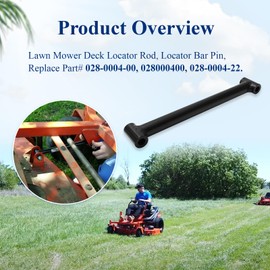 2 Pcs 028-0004-00 Lawn Mower Deck Locator Rod, Locator Bar Pin, Replace 028000400, 028-0004-22, Fits Bad Boy ZT Elite, ZT Avenger, MZ Magnum Lawn Mowers, 42/48/54/60 inch Deck, w/ 4 Pcs M12 Hardware