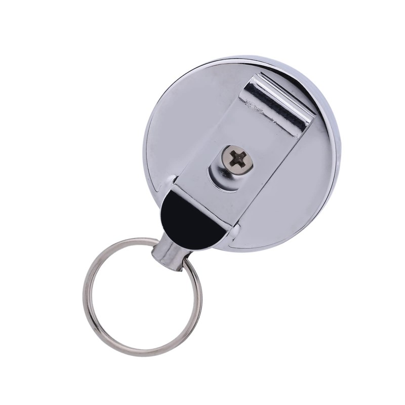 Retractable Key Ring Belt Chain, 60cm 23.6in Pull Key Ring