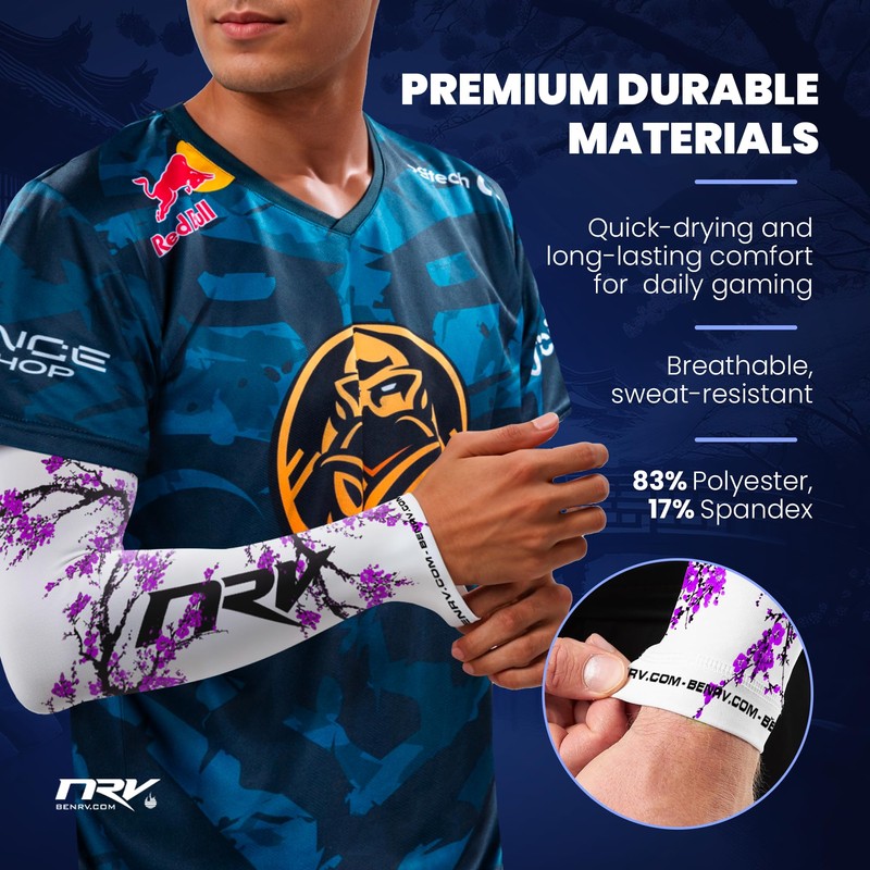 NRV Gaming Compression Sleeve (Edition Sakura) - Enhanced Japanese Style