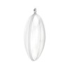 Homeford Fillable Plastic Clear Oval Ornament, 3-1/2-Inch, 12-Count