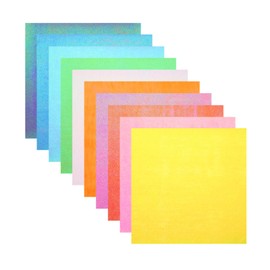 sourcing map 100 Sheet Glitter Origami Paper 4x4 Inch Shiny Sparkly Square Folding Paper 10x10cm Iridescent Paper for DIY Art, Craft Decor, Mixed Colors