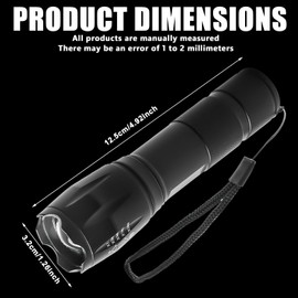 4 in 1 LED-Taschenlampe, 2 Stück Mehrfarbige Taschenlampe mit Rot, Grün, Blau, Weißes Licht, Wiederaufladbar Taschenlampe USB, Fokus Wasserdichte Taschenlampe für Camping, Notfall, Outdoor-Abenteuer