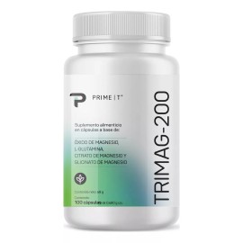 Primetech Nutrition Magnesio Trimag-200 Primetech 100 Caps De 0.680 G C/u Sabor Sin sabor