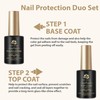 UNA GELLA Gel Base Top Coat Set, 2PCS Gel Top