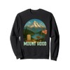 Mount Hood Oregon Volcano Mountain US Flag Sweatshirt