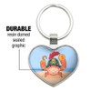 Pirate Crab on the Beach with Hook and Coin Keychain