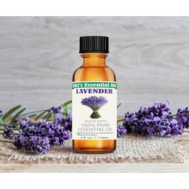 Lavender Essential Oil with Glass Dropper | 100% Pure and Natural Lavender Oil | Premium Grade Essential Oils for Diffusers, Skin, Aromatherapy, Massage | 4 Fl Oz