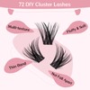 Cluster Eyelashes, Pack of 72 Eyelash Clusters, DIY Eyelash Extensions,