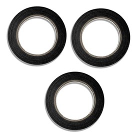 Garment Adhesive Tape - 3/8" X 60 Yards - Black - 3 Rolls Pack. Provides a System for Identifying Stains, Necessary Repairs or re-Pressing - Draping Masking Tape for Dress Form Draping.