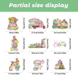 9 Sheets Easter Window Clings,Easter Egg Bunny Chick Window Decor,Spring Flower Window Clings,Double-Sided Window Stickers for Holiday Home Office School Party Gifts Decoration