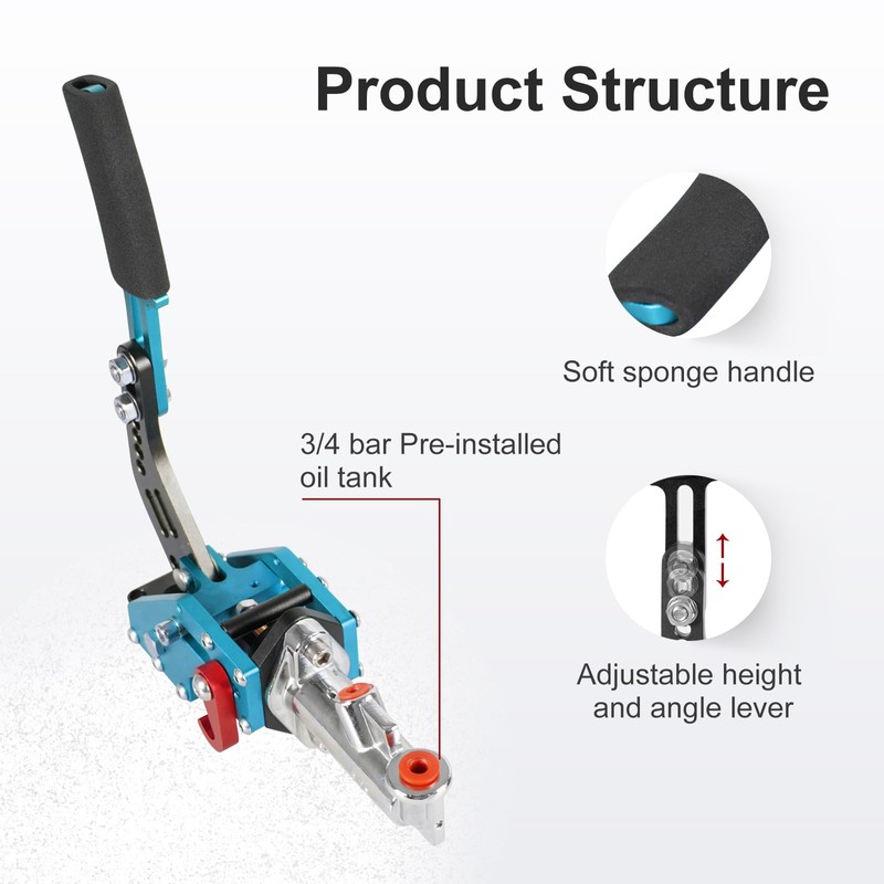 GSTP Universal Racing Hydraulic Handbrake Drift E-Brake Handle Parking Emergency