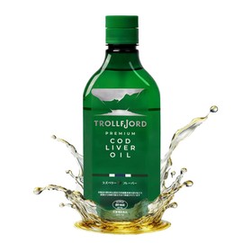 TROLLFJORD (トロルフィヨルド) フィッシュオイル オメガ3 プレミアム タラ肝油 サプリメント 魚油 ラズベリー味 375ml 75日分 ノルウェー産 Omega 3 1000mg EPA 350mg DHA 500mg ビタミンA ビタミンD ビタミンE 魚由来 サステイナブル 1日小さじ1杯（5ml）液体 フィッシュオイル PREMIUM COD LIVER OIL