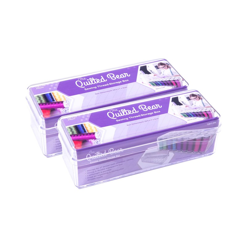 The Quilted Bear 27 Spool Thread Box - Premium Strong