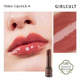 GIRLCULT Hydrating Glossy Lipstick – Long Lasting Tinted Lip Balm, Non Sticky Lip Oil Balm with Glass Shine Finish for Smooth, Moisturized Lips (L08)