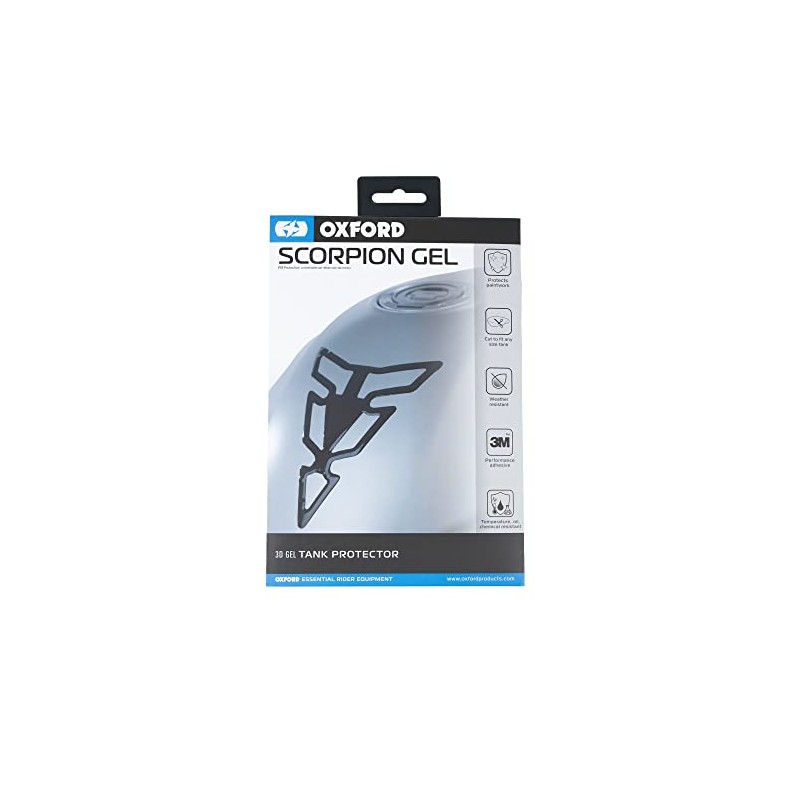 Oxford Scorpion Gel Motorcycle Tank Protector - Black