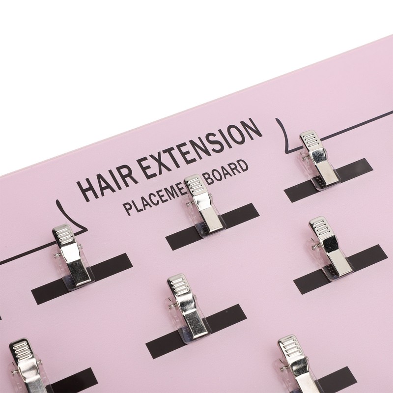 Wig Extension Holder Board Acrylic 22 Stainless Steel Clips Hair