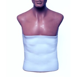 AT Surgical Abdominal Binder 12-Inch Wide, Elastic Belly Wrap, Post-Surgery Stomach Compression Garment for Men or Women (Large)