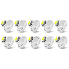 6PC ForXSTORM WHITE T4.2 SUPERBRIGHT WEDGE 3030 LED GLOBES SMD DASH CLUSTER BULB