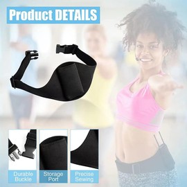 Microphone Belt, Microphone Belt Bag for Fitness Teacher, Microphone Carry Bag, Adjustable Microphone Belt Bag, Belt for Theatre, Sweat-Absorbing Microphone Belt Bag, Black