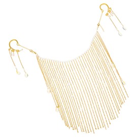 minkissy Face Chains For Women Curtain Borlitas Maquillaje Tassel Face Cover Face Tassel Chain Alloy Cover Face Mask Miss Golden Face Chain Jewellery Festival