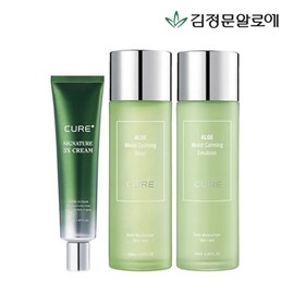 [Kim Jeong-moon Aloe] Cure Calming Toner + Calming Emulsion + 3X Cream / [김정문알로에] 큐어 카밍 토너+카밍 에멀젼+3X크림