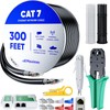 Maximm Cat7 High-Speed Wire Installation Kit 300 ft Black -