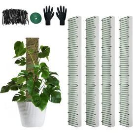 60"/40"/24" Metal Moss Pole, D Shape Sphagnum Moss Pole, Moss Poles for Climbing , Moss Pole for  Monstera, Indoor Climbing , Moss Poles Kit (2 Each of 40" 24") - Color: 40", Size: 4