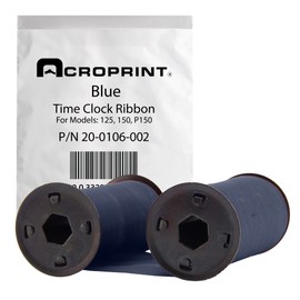 Acroprint 20-0106-002 Standard 125/150 Blue Ribbon For Model 125 and Model 150 Time Clocks