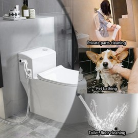 STOAT® Bidet hand shower, complete with shower head, 1.5 metre long shower hose and sticky shower head holder. Hand shower for sink, sink shower, bidet hand shower for toilet, bidet shower