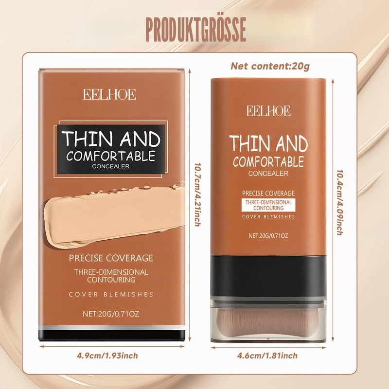 2-in-1 Natural Foundation Stick Eraser with Foundation Brush 20 G
