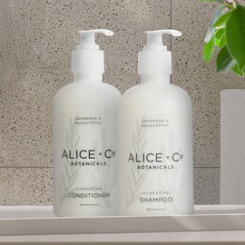 Alice + Co. Shampoo & Conditioner | Lavender & Eucalyptus | Fairfield by Marriott | Hotel Bath Amenities | 8.5 oz Bottles | Hair Care Set
