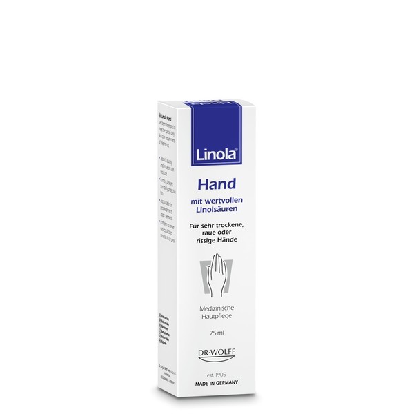 Linola Hand, 1 x 75 ml, the hand cream for dry, rough or cracked hands