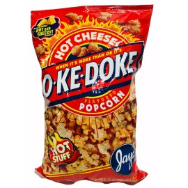 Okedoke HOT Cheese Flavored Popcorn Jays 7.5 oz O Ke Doke