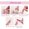 24Pcs Flower Press on Nails French Tip Fake Nails with