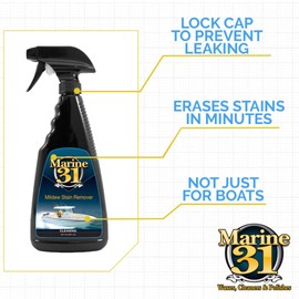 Marine 31 Mildew Stain Remover & Cleaner | Multi-Surface Cleaner for Boats, Marine, Bathroom & Patio | Removes Mildew & Stains | Powerful Formula | M31-370-20OZ | 20oz