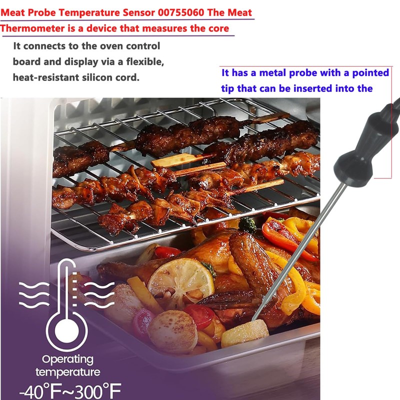 00755060 492332 Oven Probe for Meat Probe Temperature Sensor 00492332